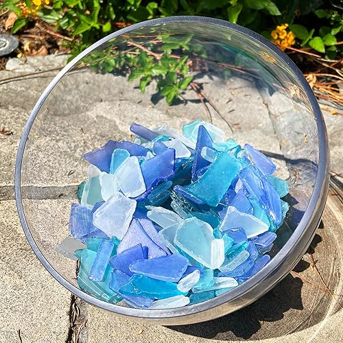 Miniatura 4 de CYS EXCEL Vidrio de mar de 24 onzas de azul cobalto, azul claro y mezcla transparente  Múltiples opciones de color  Relleno de jarrón de vidrio