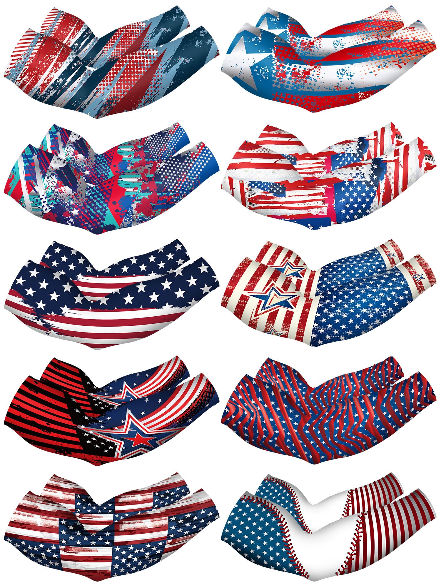Tisancy 10 Pairs Arm Sleeves