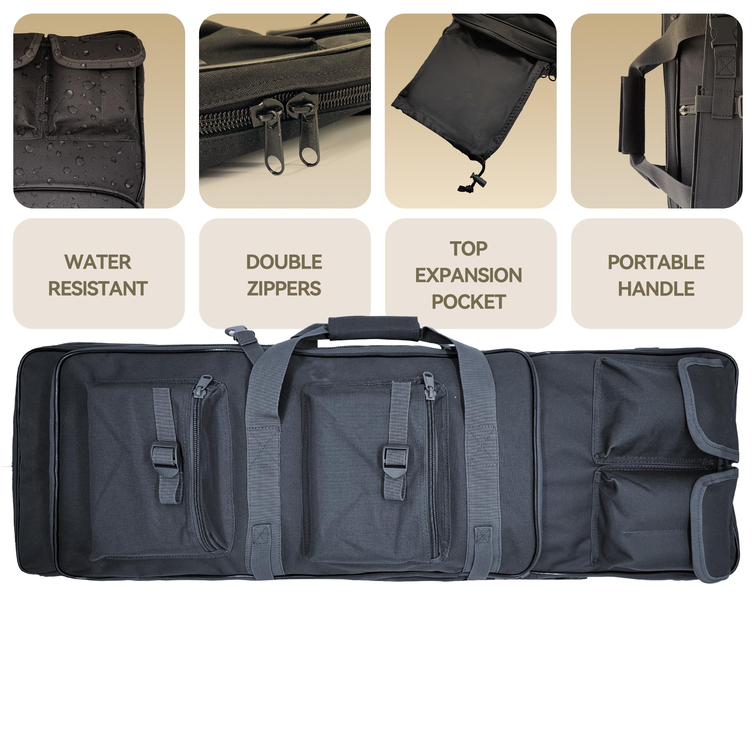 Alephnull Funda Escopeta Funda Rifle con Visor Acolchada 120 cm / 100 cm / 85 cm Funda Carabina Mochila Táctica para Caza y Pesca al Aire Libre