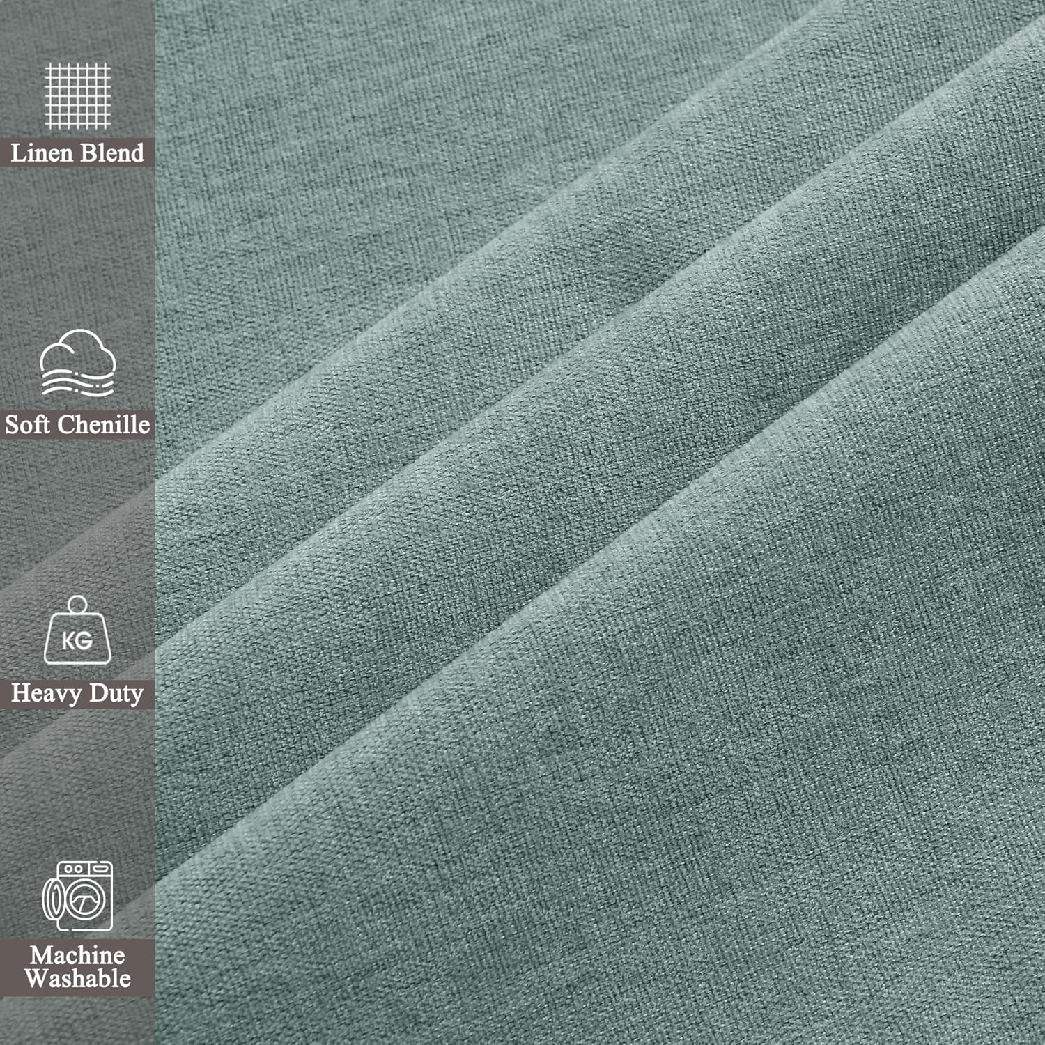 Fcosie Chenille Curtain Panels Teal, Pinch Pleat Curtains for Traverse Rod or Track, Thermal Insulated 100% Blackout Drapes for Bedroom Living Room Dining Room Meeting Room, 80" Wx102 L (1 PC)