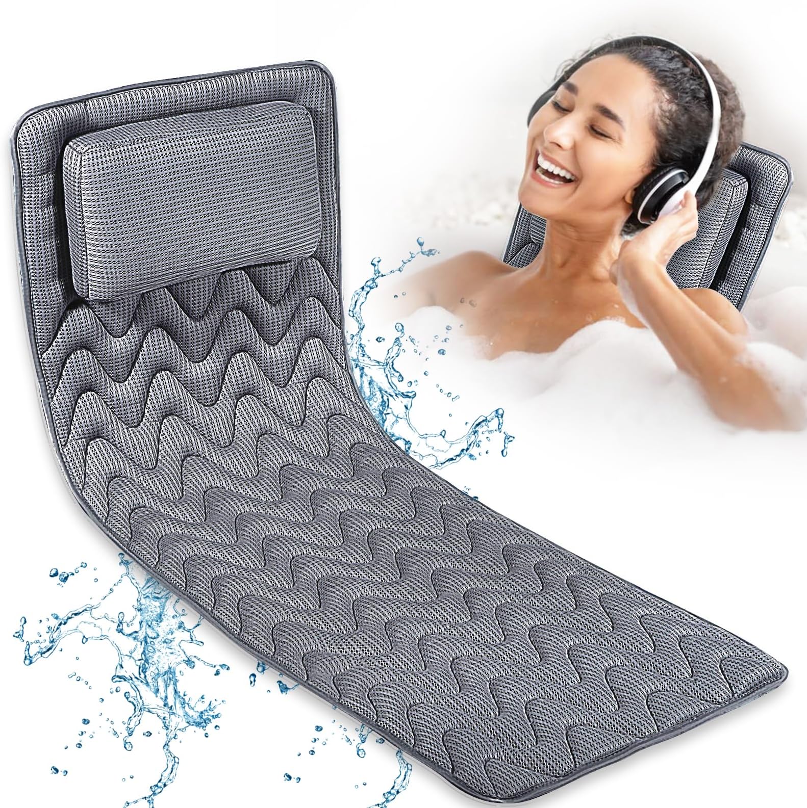 Amazon.com: Full Body Bath Pillow for Bathtub, Bath Pillows Cushions ...