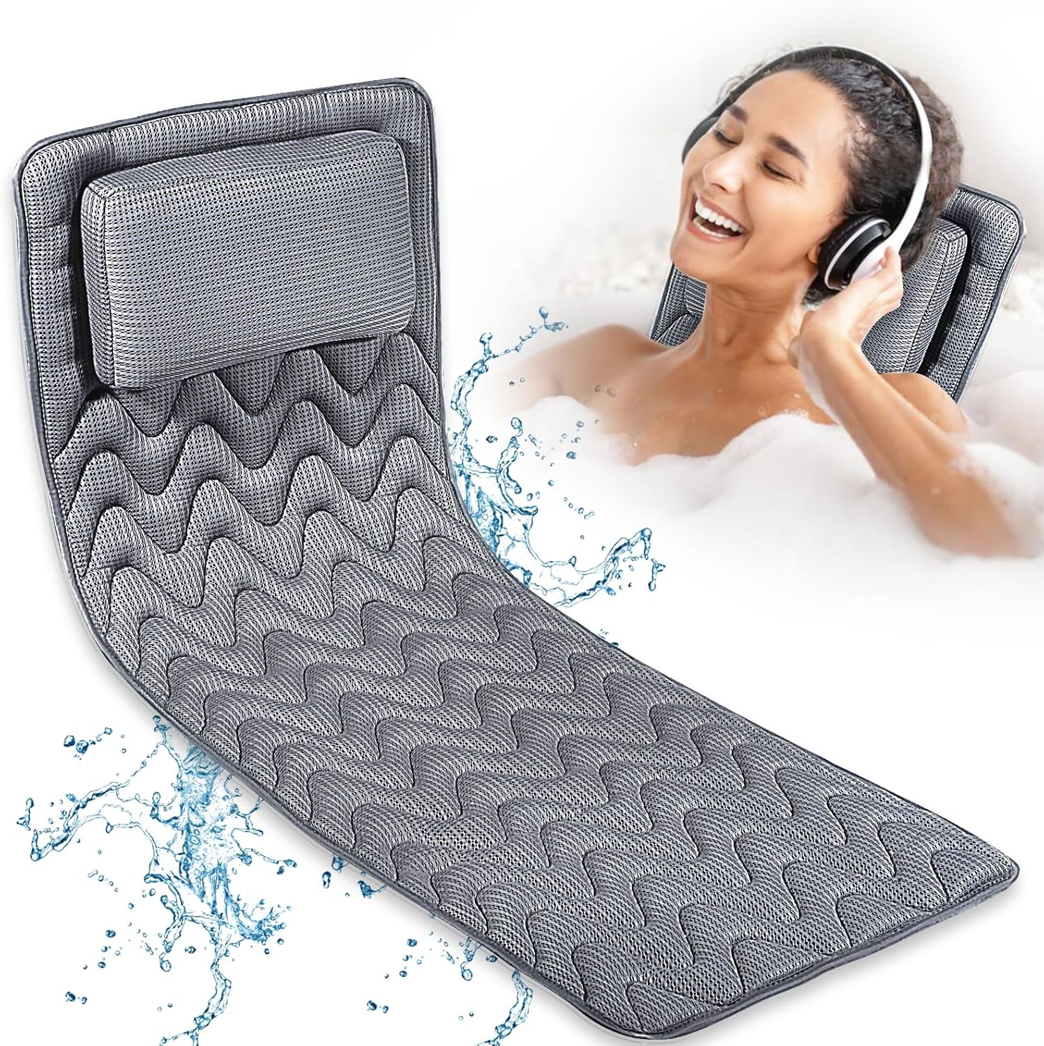 Full Body Bath Pillow (Neck, Back & Body Support), Full