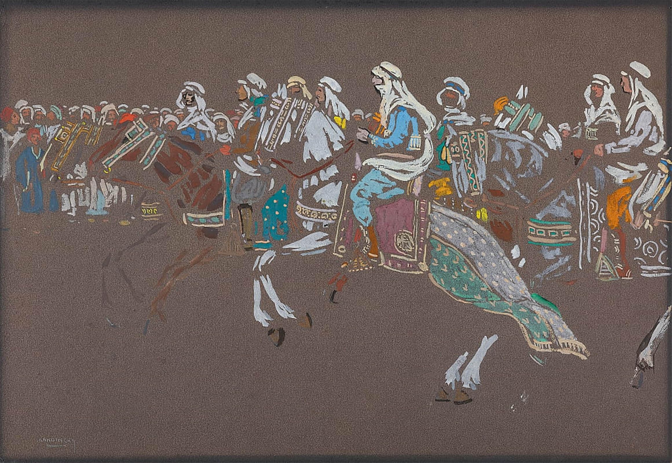 Toile Cavalerie arabe Kandinsky pour grand décor mural chambre - 5