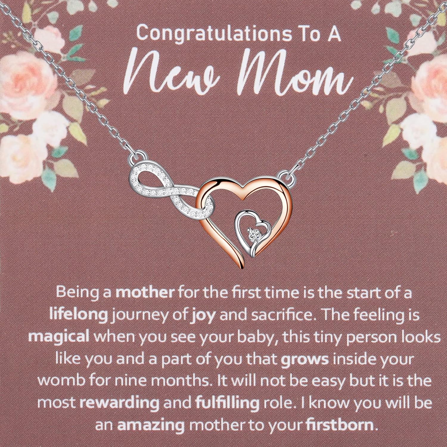 MYOSPARK New Mom Necklace for Pregnant Women - Mama To Be Jewelry Gift