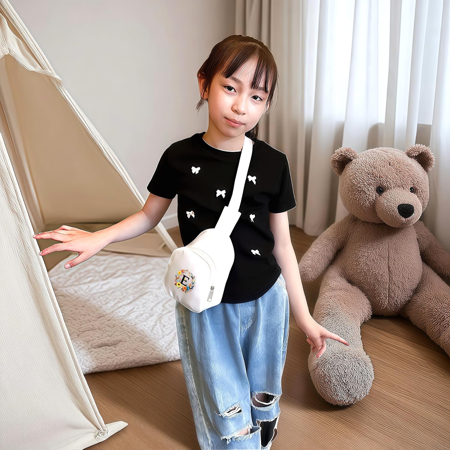 Initial Purse, Mini Sling CrossBody Bag, Christmas Valentines Day Mothers Day Easter Halloween Family Weekend Return Gifts (Letter E) - Image 7