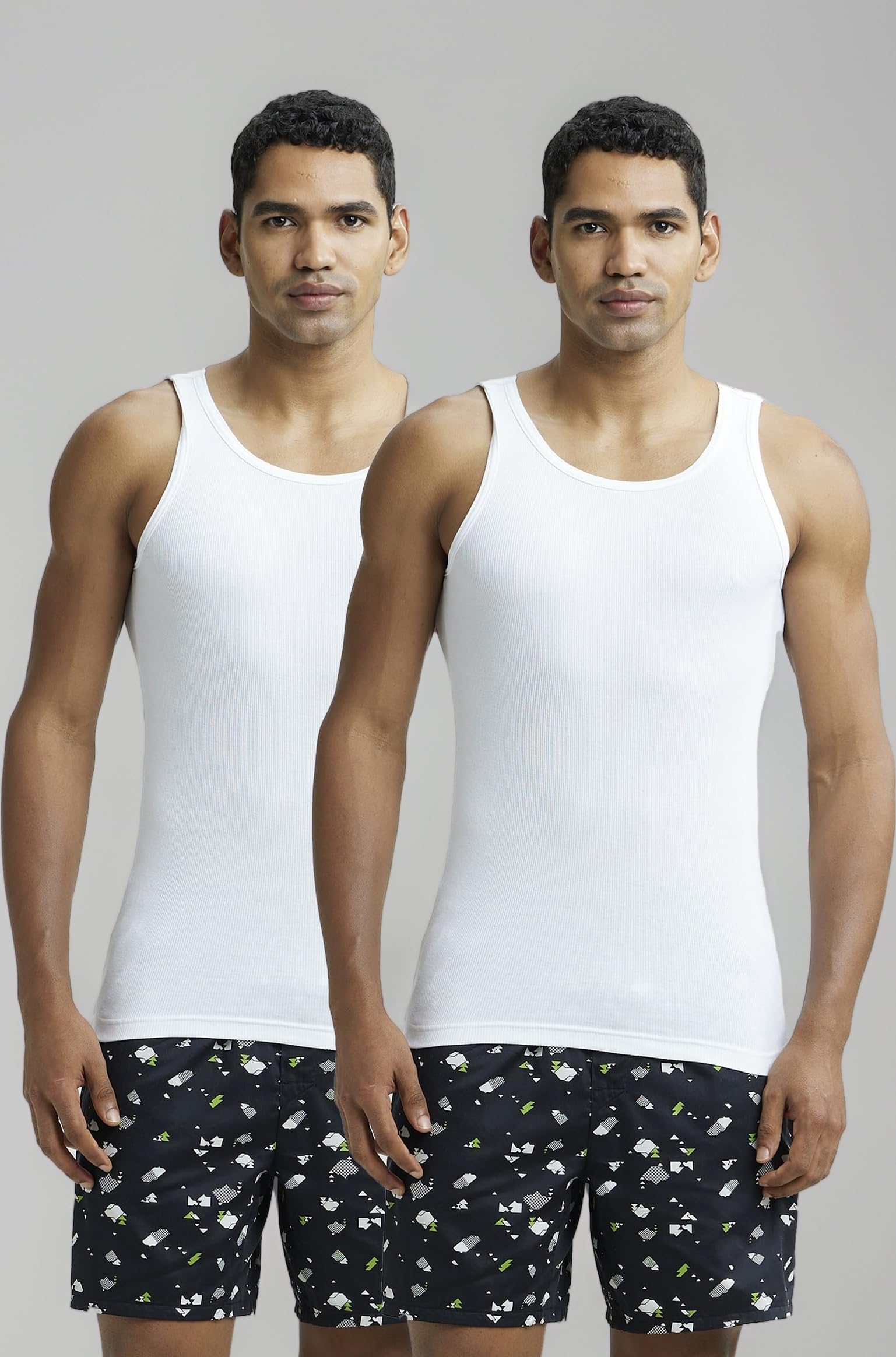 Jockey 8823 Men's Super Combed Cotton Rib Slim Fit Round Neck Sleeveless Vest with Stay Fresh Properties (Pack of 2)