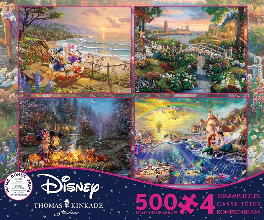 Ceaco Disney Dreams Collection Multipack - 4 Puzzles in 1