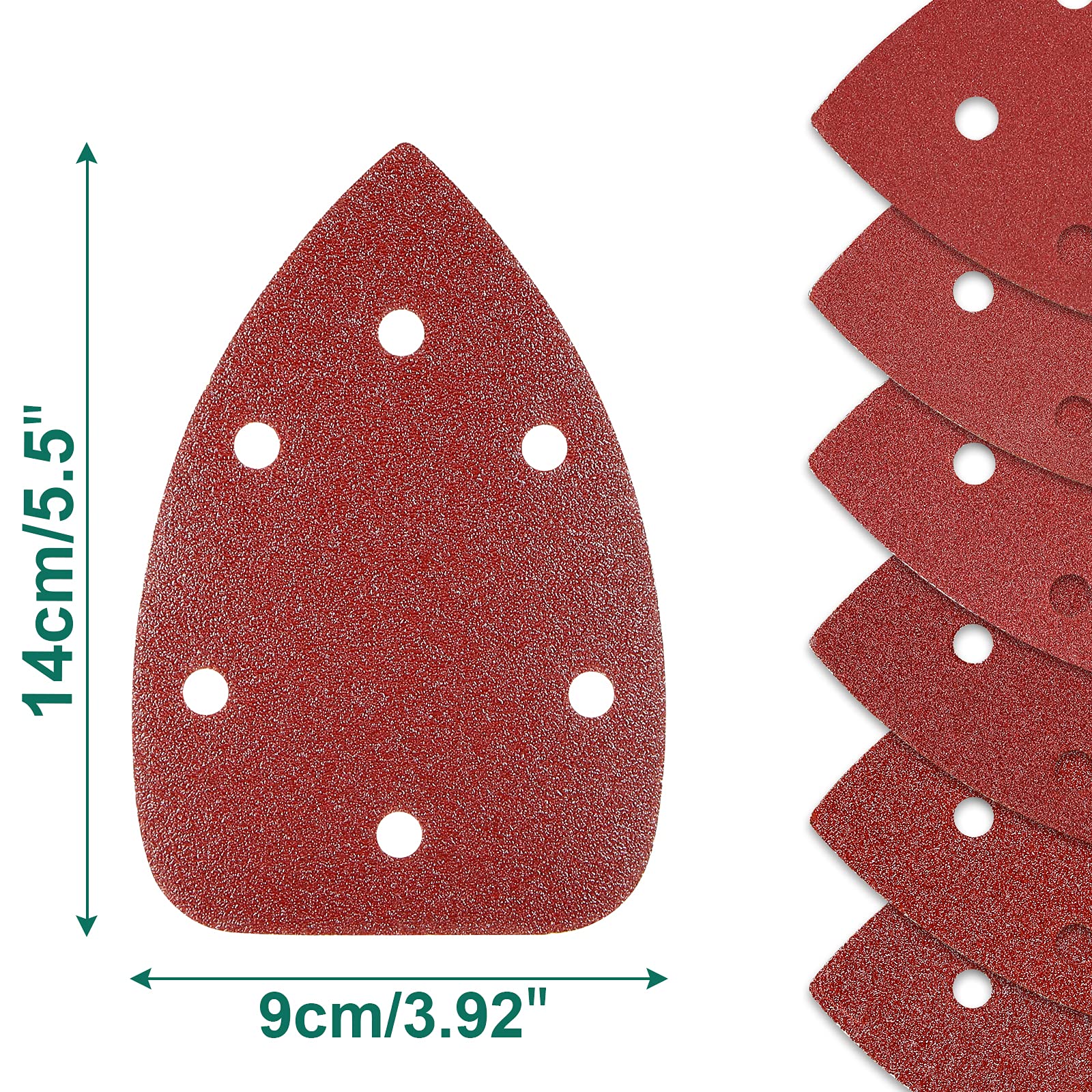 60PCS Triangular Sander Sandpaper, HYCHIKA Detail Sander Sandpaper