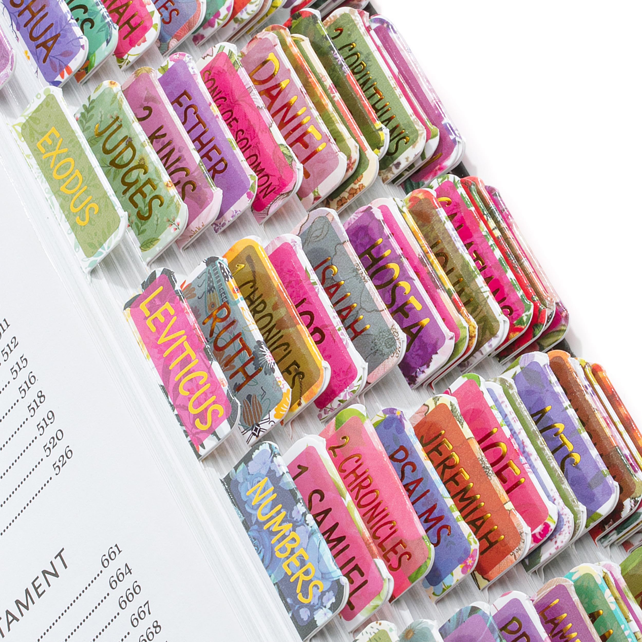 Bible Tabs, 75 Tabs, Laminated, Bible Journaling Supplies, Bible Tabs Old and New Testament, Bible Tabs for Women, Bible Tabs for Journaling Bible, Bible Book Tabs, Books of The Bible Tabs