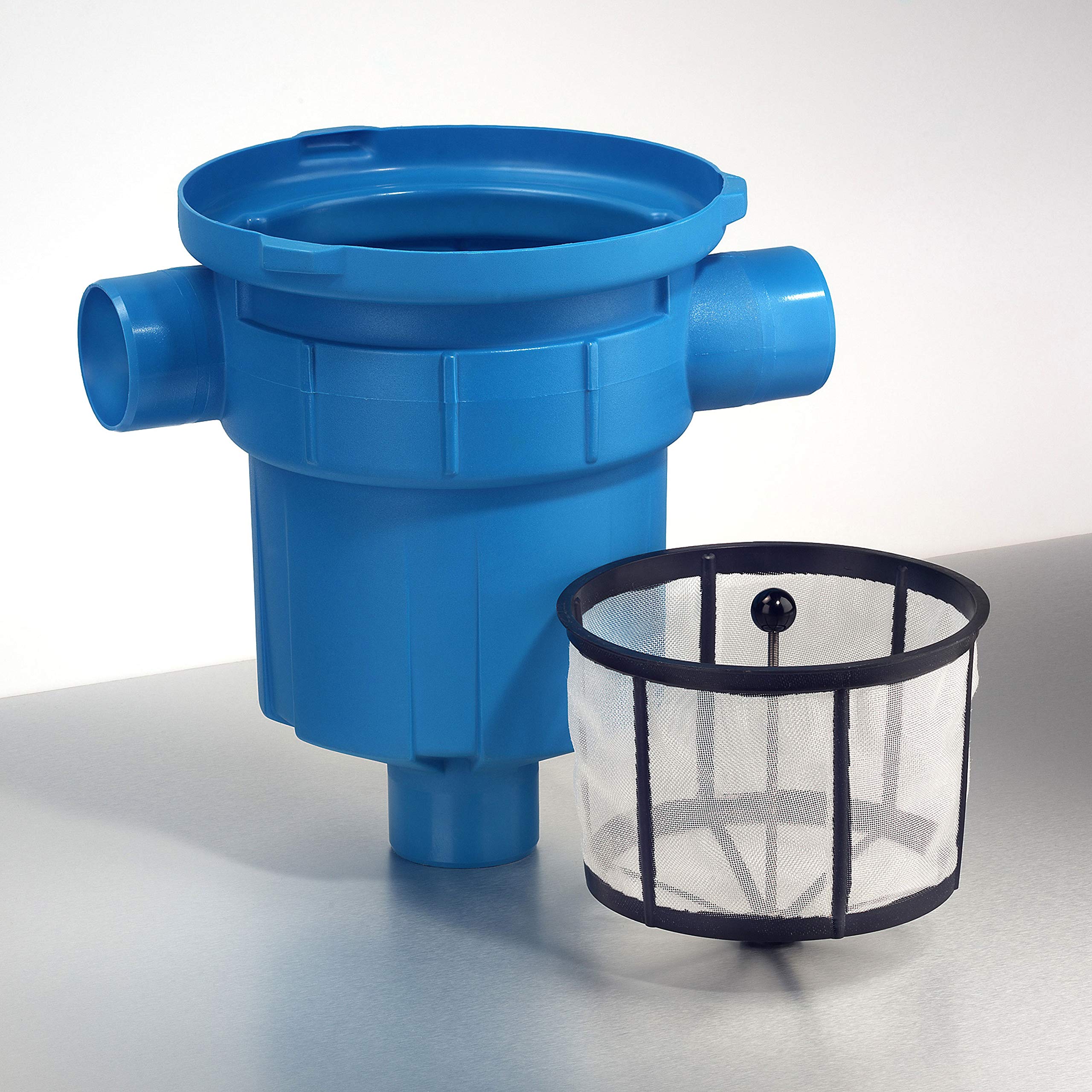 Regenwasserfilter Zisternenfilter 3P Gartenfilter GF mit Kunststoffsieb für den Einbau in die Zisterne oder Kunststoffzisterne, Anschluss DN100, Höhenversatz 0 cm. Für die Regenwassernutzung im Garten