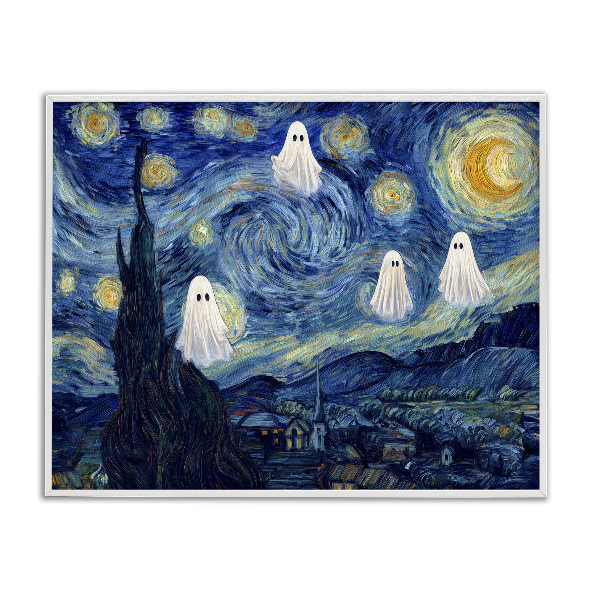 Poster encadré fantômes nocturnes Arlington Prints décoration murale