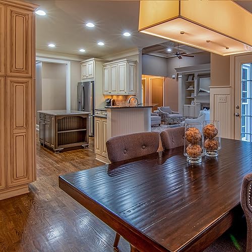 Miniatura 14 de Meconard Paquete de 4 lámparas de techo empotrables LED ultrafinas de 6 pulgadas, 3000 K/4000 K/5000 K seleccionables, regulables 12 W = 110 W, 1050