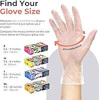 Vista 4 de Fit Meal Prep Paquete de 2000 guantes desechables de vinilo extra grandes de vinilo para preparación de alimentos, sin polvo, ideales para cocina