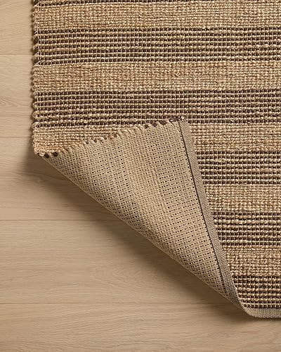 Miniatura 7 de Loloi Chris Loves Julia Judy Collection JUD-06 - Alfombra de área natural y chocolate de 5 pies x 7 pies 6 pulgadas