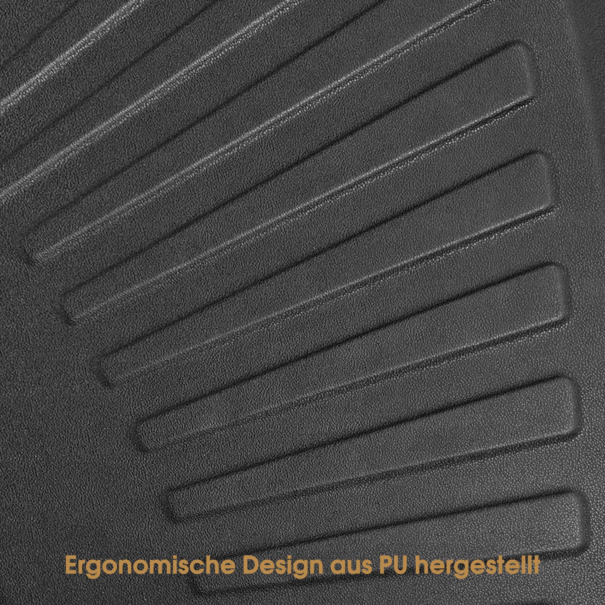 BarberPub Anti-Ermüdungsmatte für Friseure, Ergonomische Bodenmatte Friseurmatte für Barbershop Salon, Friseurbedarf 102X152 cm Halbkreis 2,5 cm Dicke, M123 (Schwarz)
