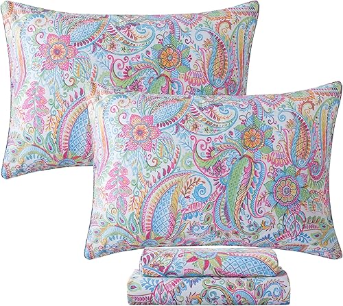 Miniatura 10 de FADFAY Juego de sábanas de cachemira de lujo tamaño matrimonial, ropa de cama de cachemira azul marino, juego de sábanas florales de color beige