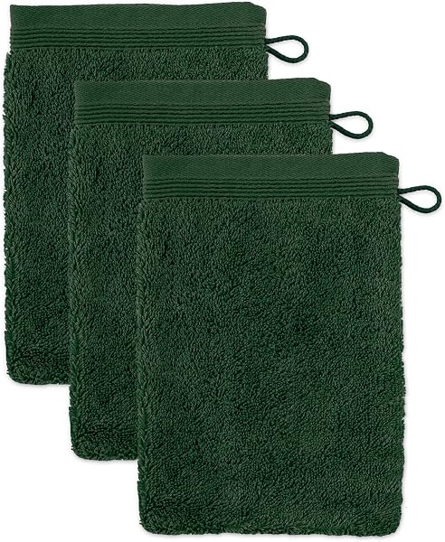 Möve Superwuschel Cypress Lot de 3 Gants de Toilette 100% Coton 15 x 20 cm - 1