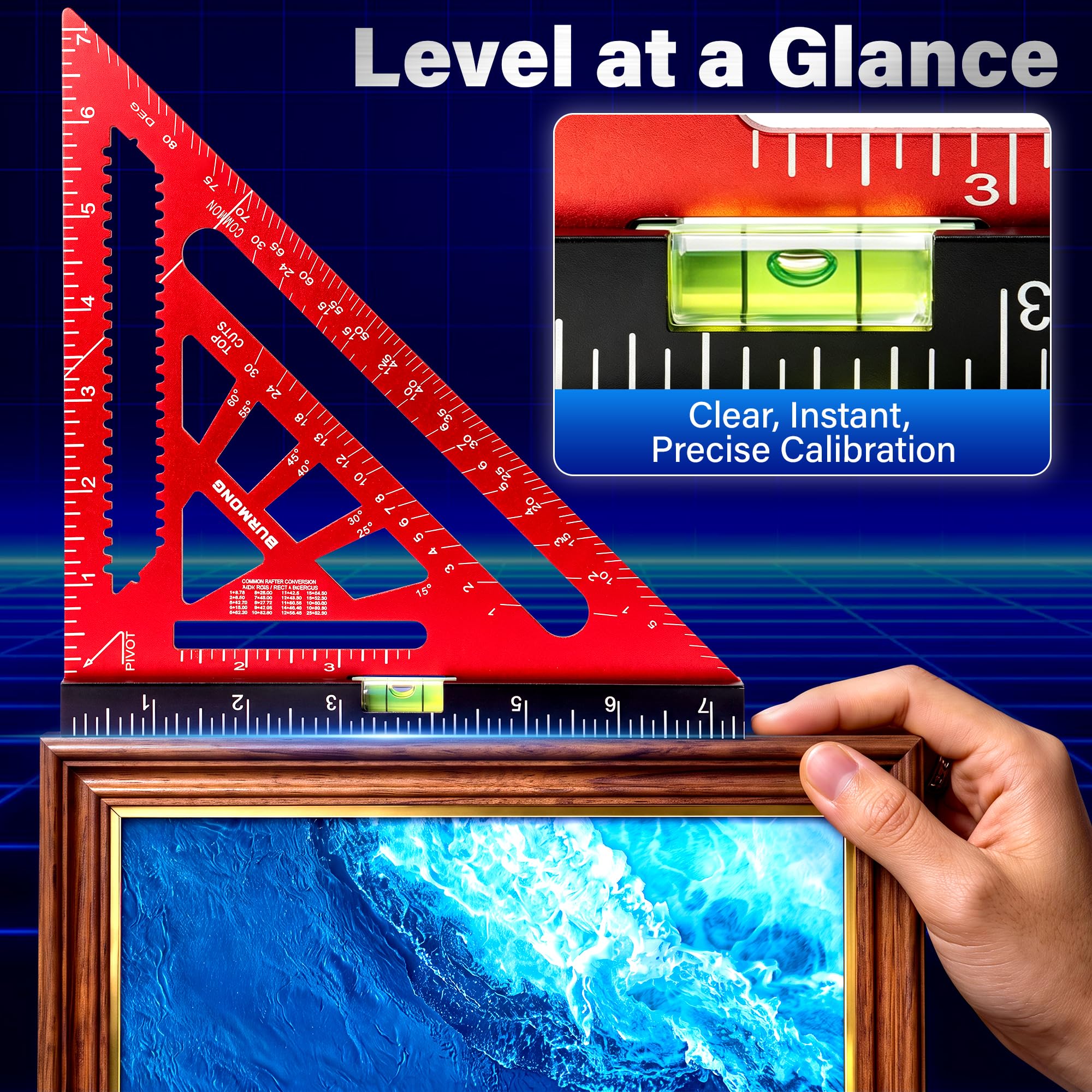 BURMONG Rafter Square - Level & 5-in-1 -2 BURMONG Rafter Square - Level & 5-in-1 -2