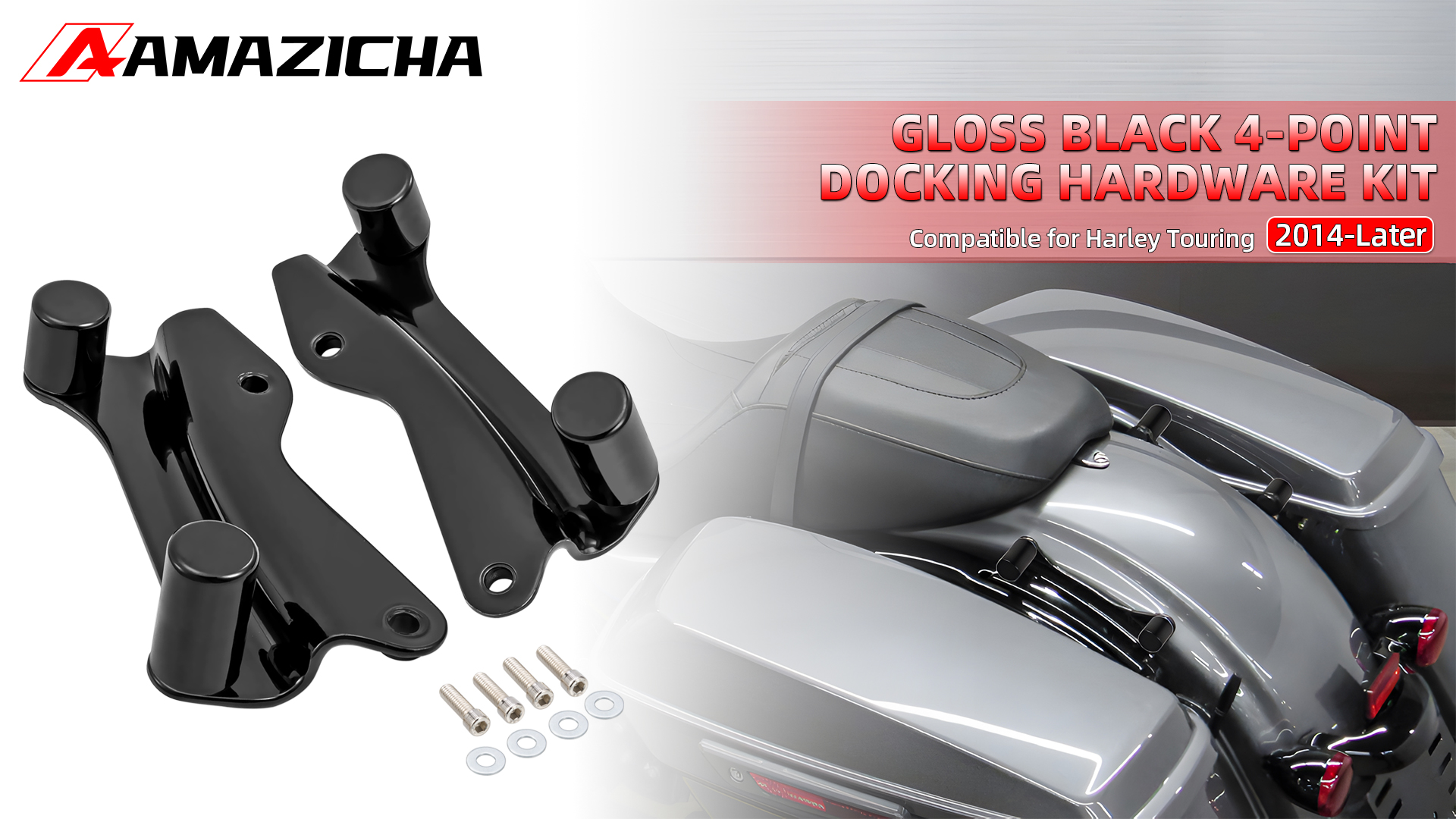 Amazon.com: Amazicha Vivid Black 4 Point Docking Hardware Kit, 4