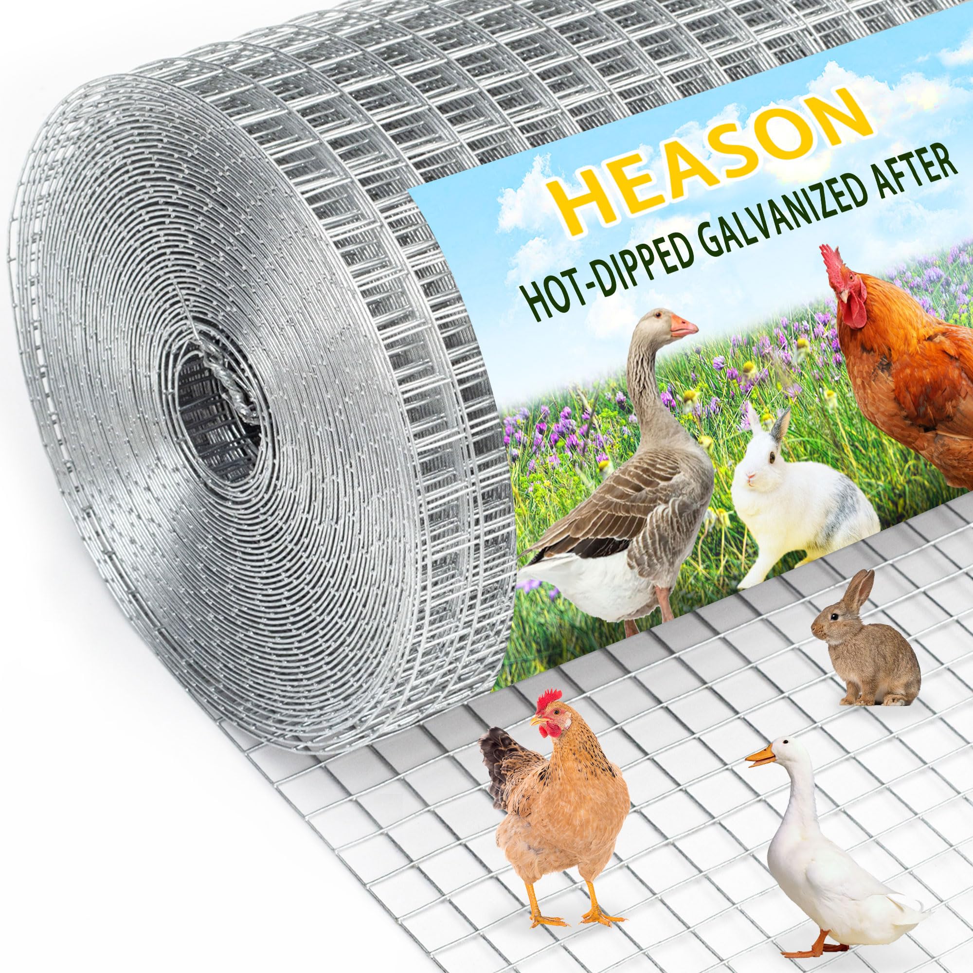 Hardware-Tuch Drahtgeflecht – Feuerverzinkt, 1,2x30,5 M, 0,64 Cm Maschenweite (23 AWG)