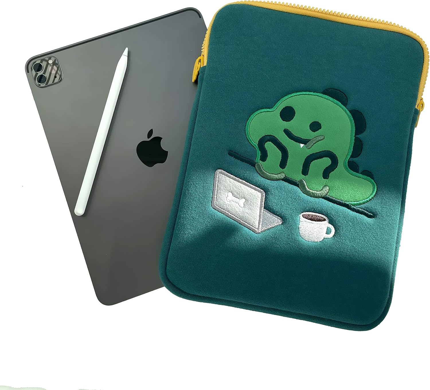 Amazon Co Jp Moorugi Official Dino Ipad Pouch Cute かわいい Unique ユニーク キャラ 衝撃吸収 落下防止 Ipadポーチ 保護ポーチ 11インチ Ipadカバー タブレット ノートパソコン カバー パソコン 周辺機器