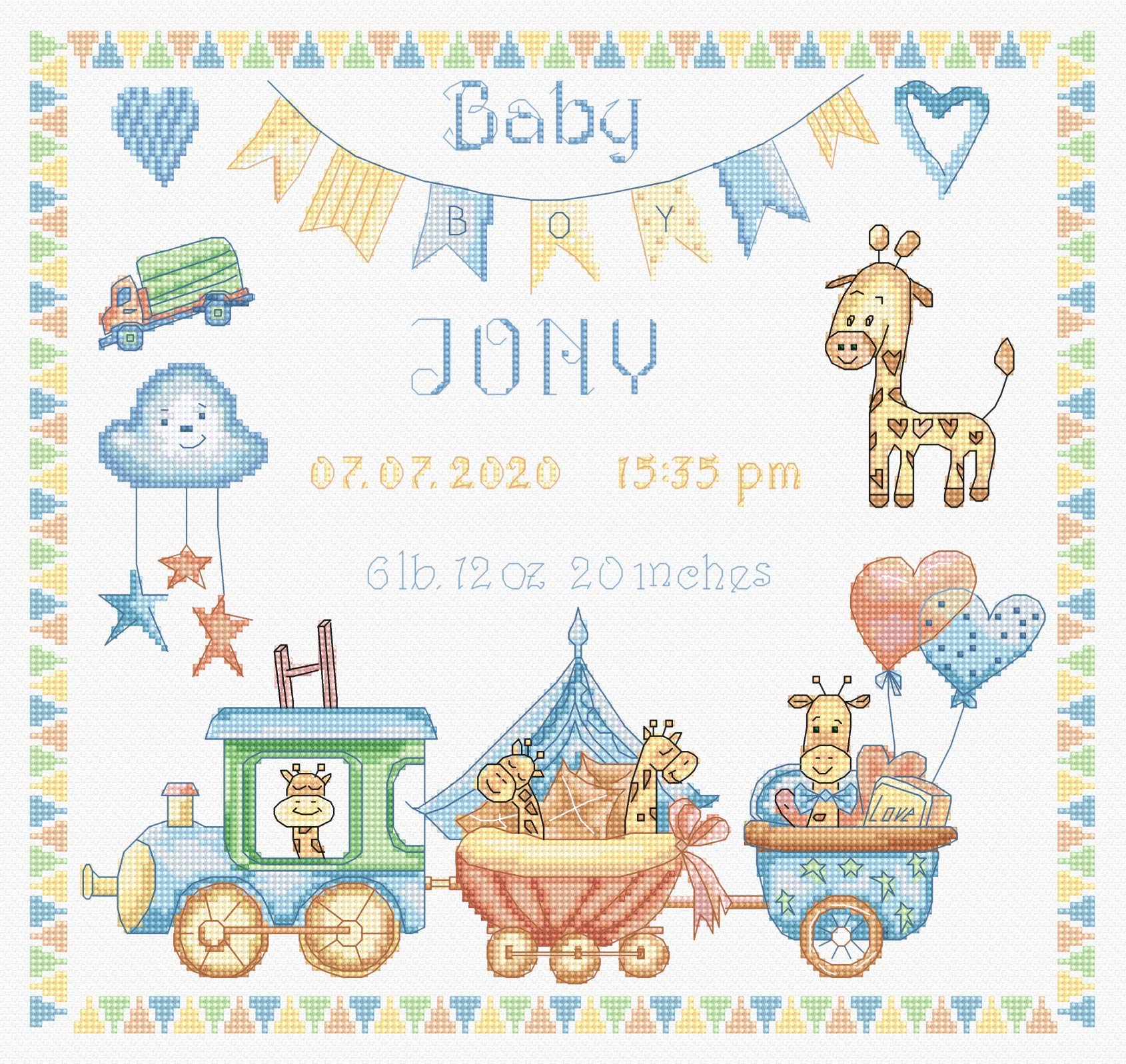 Amazon.com: Letistitch Counted Cross Stitch kit Baby Boy Record, 27x25cm, DIY amazon-com-letistitch-counted-cross-stitch-kit-baby-boy-record-27x25cm-diy