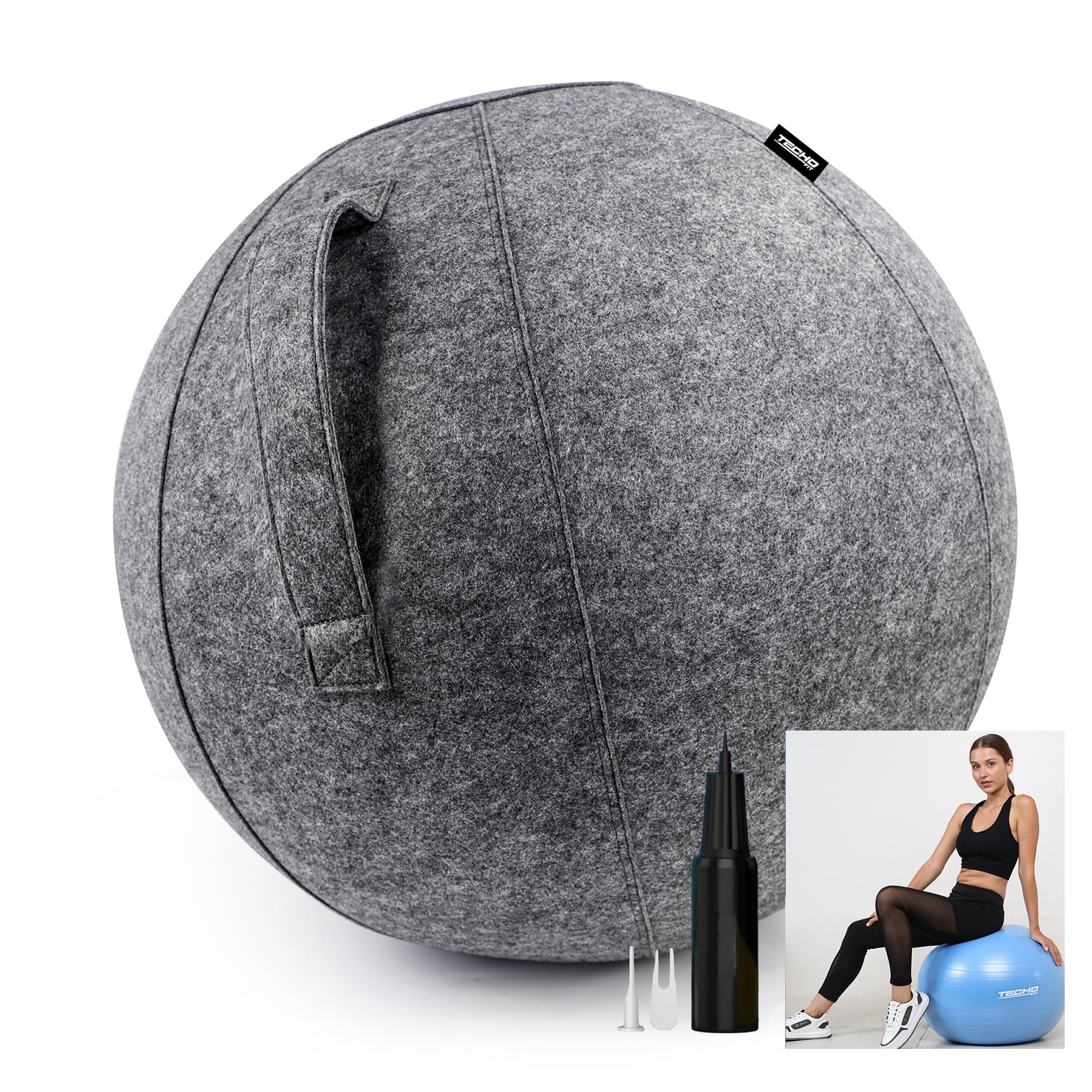 See full amazon price history chart for TechoFit 65cm Yoga Ball Chair with Fabric Cover for Office, Yoga, Workout, Pregnancy, Maternity Labour, Anti-Burst Swiss Balance Ball (Blue) TechoFit 65cm Yoga Ball Chair with Fabric Cover for Office, Yoga, Workout, Pregnancy, Maternity Labour, Anti-Burst Swiss Balance Ball (Blue) (B0CX5D3GTZ) Amazon Price History, Amazon Price Tracker
