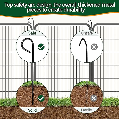 Vista 50 de Yaheetech - Corralito para perros, para uso en interiores y exteriores, valla de metal resistente para cachorros, corral de ejercicio para casa