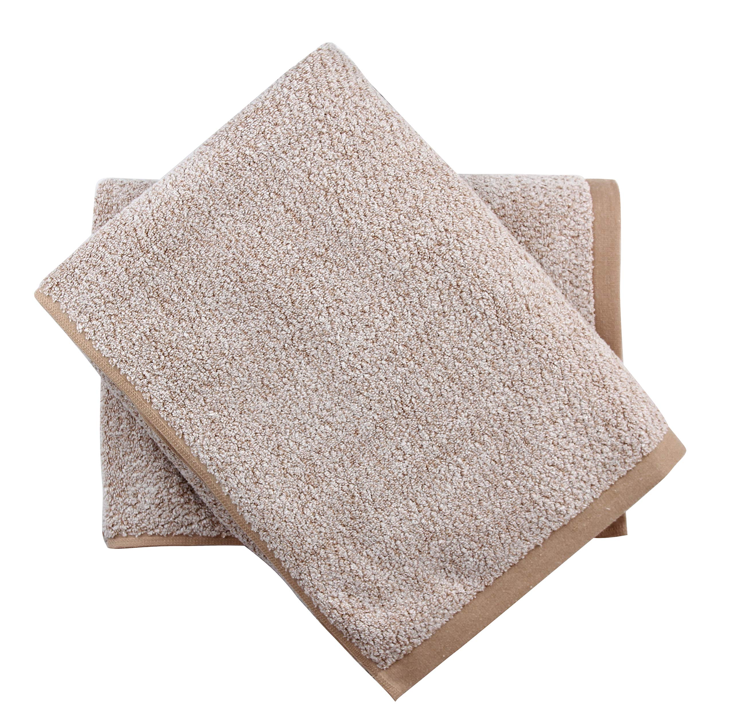 Everplush Diamond Jacquard Bath Sheet 2 Pack in Brown