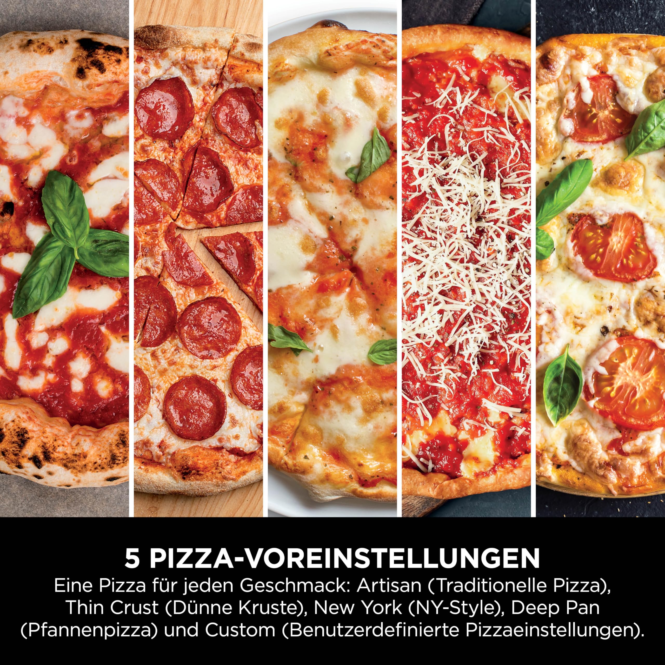 Ninja Artisan Outdoor-Pizzaofen Heißluftfritteuse 4 Funktionen 30-cm-Pizzastein Grün MO201AMZEU