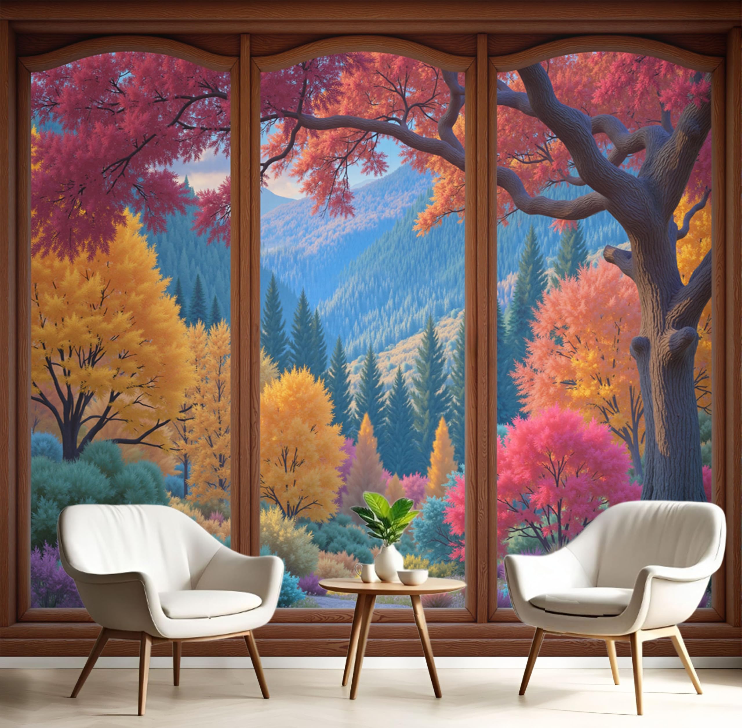 Papier peint paysage forêt d'automne 400X280Cm pour agrandir une pièce et masquer les défauts