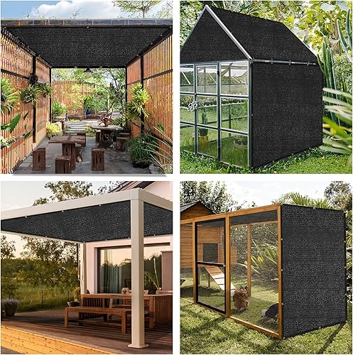 Miniatura 6 de FOTMISHU Tela 90% de protección solar de 6 x 8 pies + 10 unidades de 4 pulgadas de esférico, malla solar antienvejecimiento resistente a los rayos