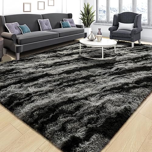 Miniatura 179 de Tepook - Alfombra súper suave y peluda para dormitorio, alfombras modernas peludas para niños para sala de estar, alfombra de felpa