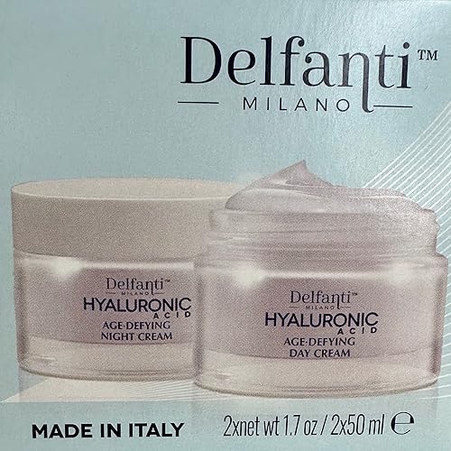 Miniatura 6 de Delfanti Milano  HIALURÓNICO  Paquete DUO desafía la edad  Cremas de día y noche  Crema hidratante para rostro, cuello escote para reafirmar, tensar