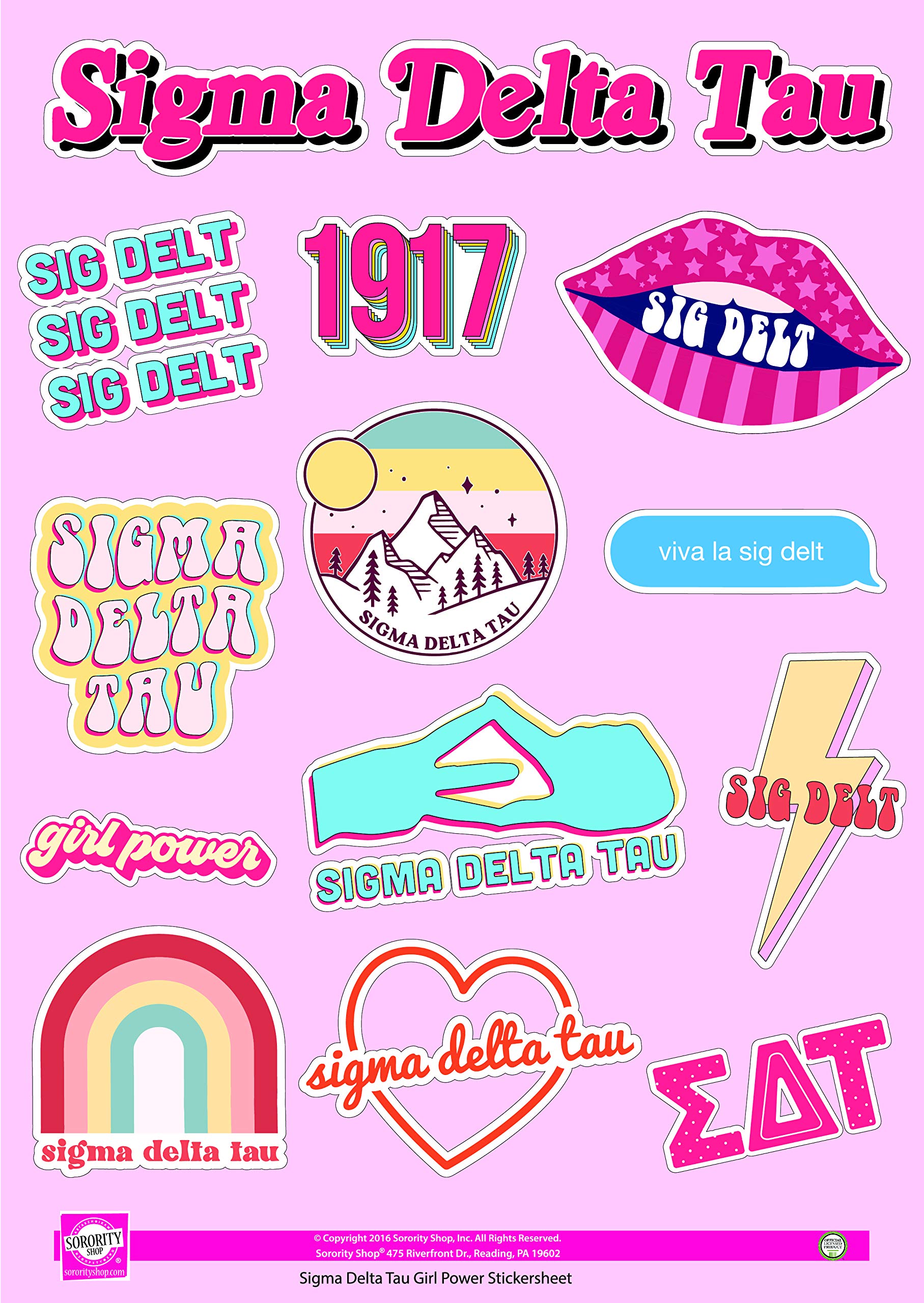 Sigma Delta Tau- Sticker Sheet - Girl Power