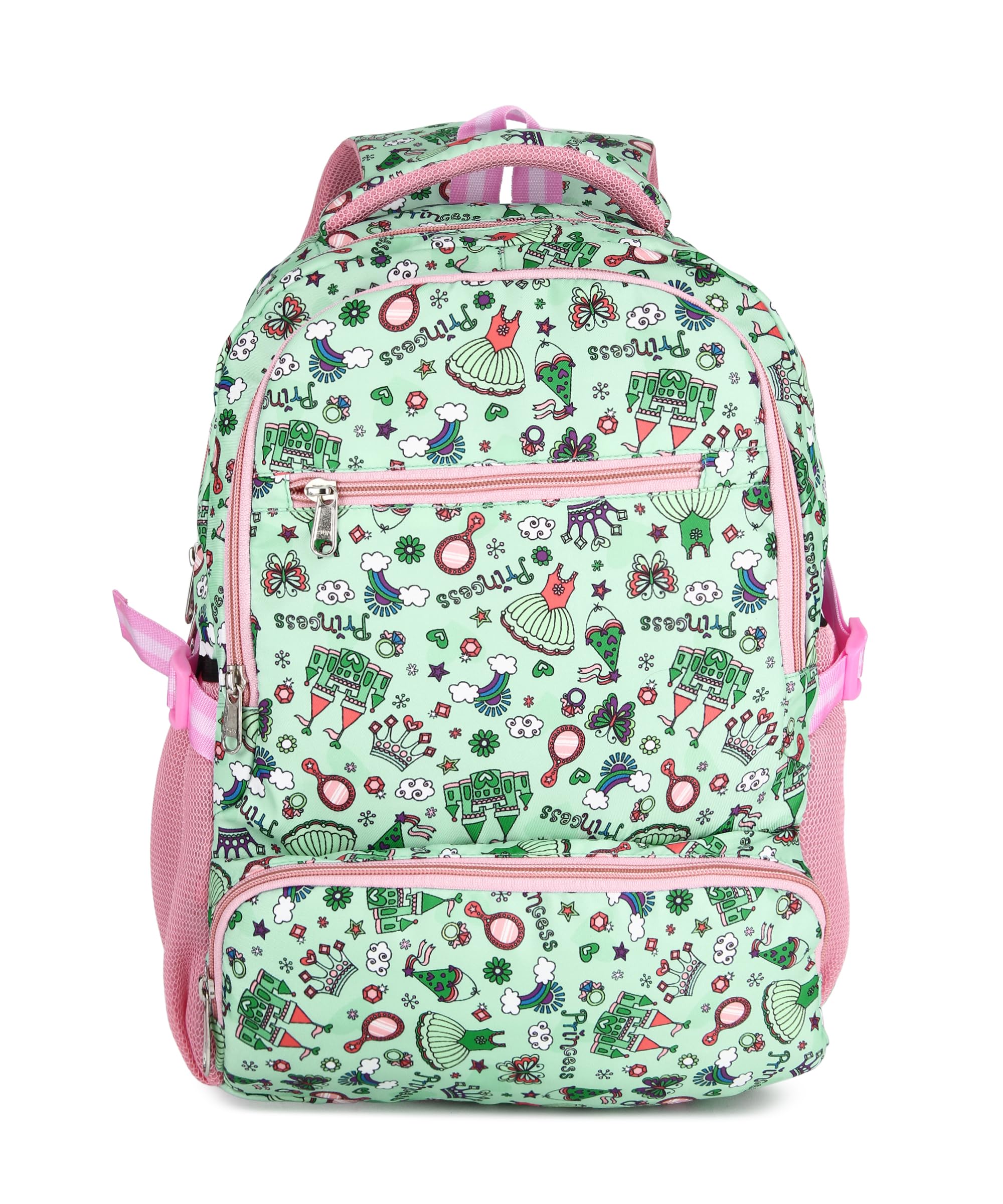 divjot Floral Print School Bag with Two Compartments – Stylish and Spacious Backpack for Girls, Perfect for School & Everyday Use, Functional Backpack Lightweight & Comfortable For 1st to 3rd Class-image-9