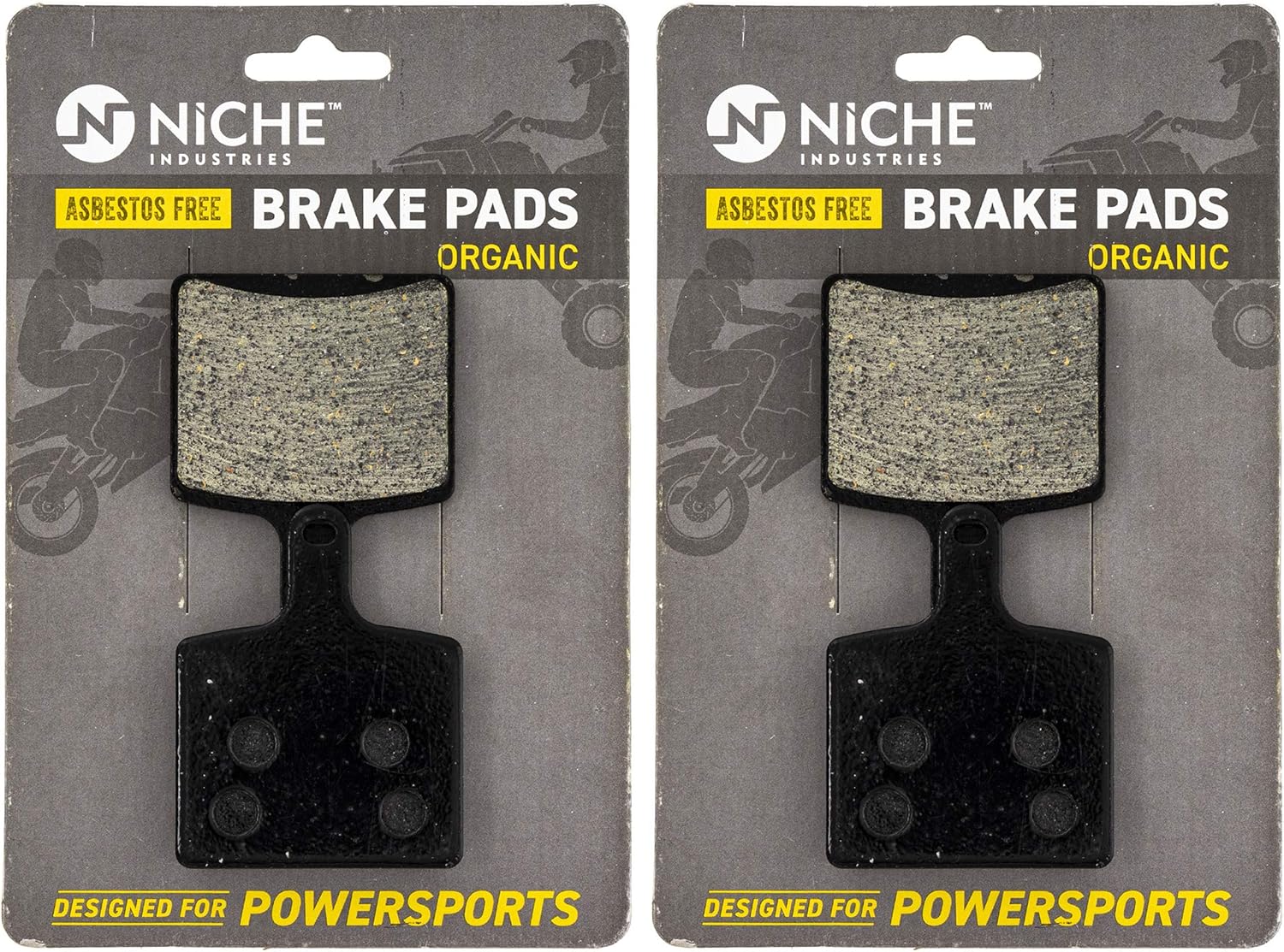NICHE Brake Pad Set for Yamaha Sidewinder LTX MTX RTX SR Viper Rear (Organic) 8JP-F5811-00-00 4 Pack