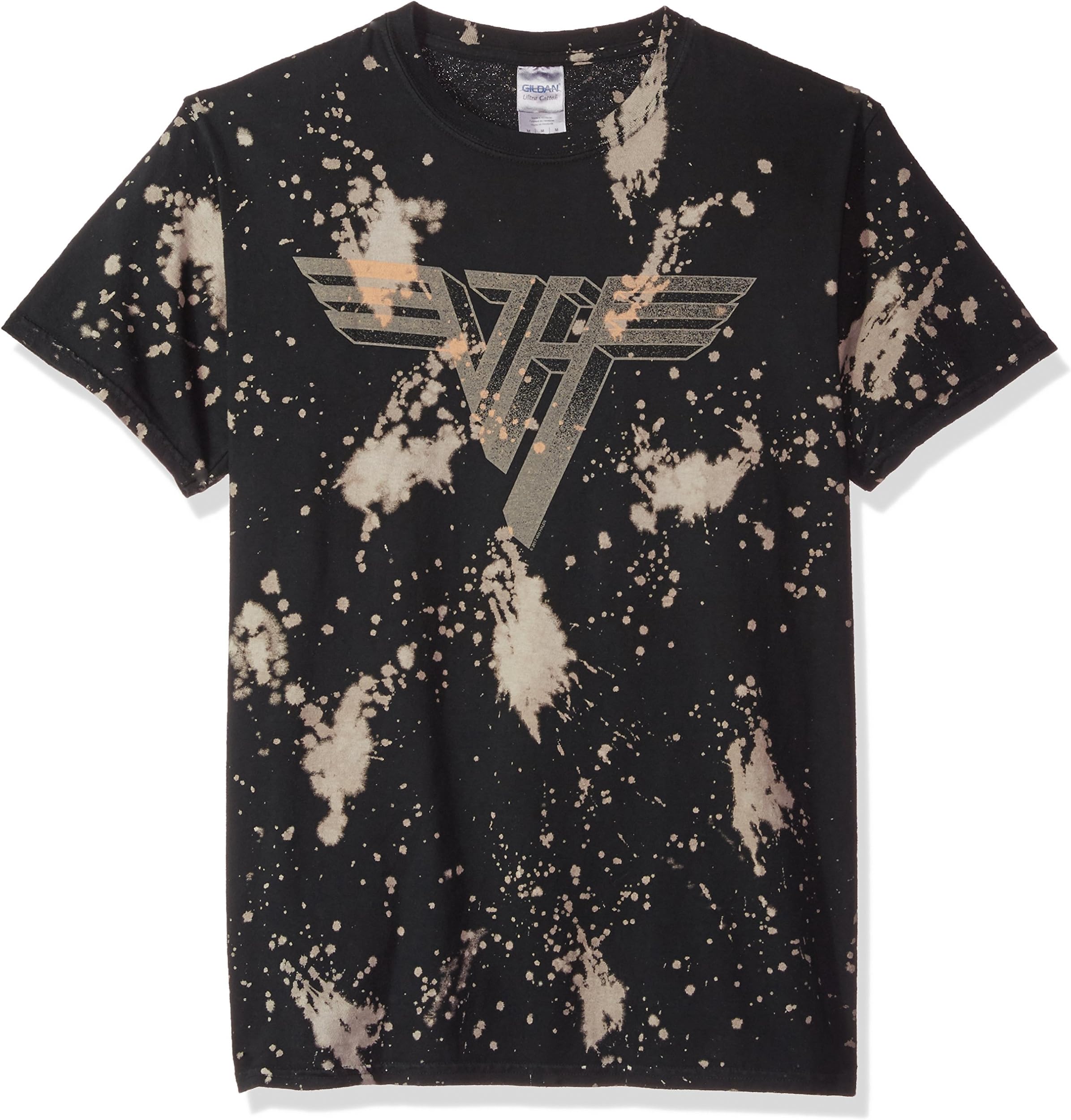 FEA mens Van Halen Classic Logo Bleach Dye Mens T-Shirt T-Shirt