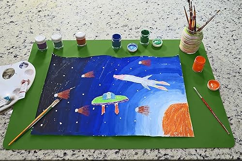 Miniatura 89 de Gasare - Juego de 2 manteles de silicón extra grandes, extra gruesos, protectores de encimeras, resistentes al calor, antiderrapantes, impermeables