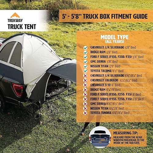 Miniatura 3 de Offroading Gear Tienda de campaña con toldo de 8 pies con toldo  Resistente al agua  Compatible con F150 Ram Sierra GMC Nissan etc.