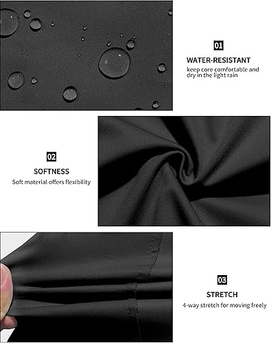 Miniatura 5 de Little Donkey Andy Chaleco Softshell ligero a prueba de viento para mujer, para golf, tenis, correr, ciclismo