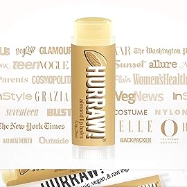 Hurraw! Almond Lip Balm: Organic, Certified Vegan, Cruelty and Gluten Free. Non-GMO, 100% Natural Ingredients. Bee, Shea, Soy and Palm Free. Made in USA