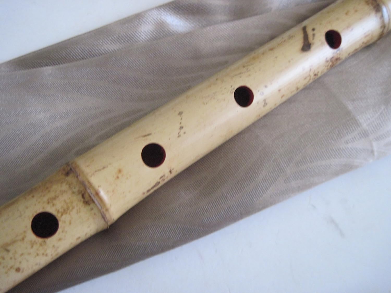 1.8 Pentatonic Shakuhachi 5 Holes - Voicing has Buffalo Horn Flake inlet - Traditional Zen Instrument