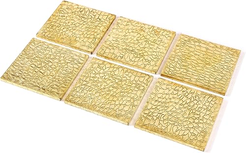 Miniatura 8 de Posavasos de alta calidad grabado, 12 piezas, moderno, rectangular, antideslizante, ideal para mesa de café, bar, uso en exteriores e interiores,