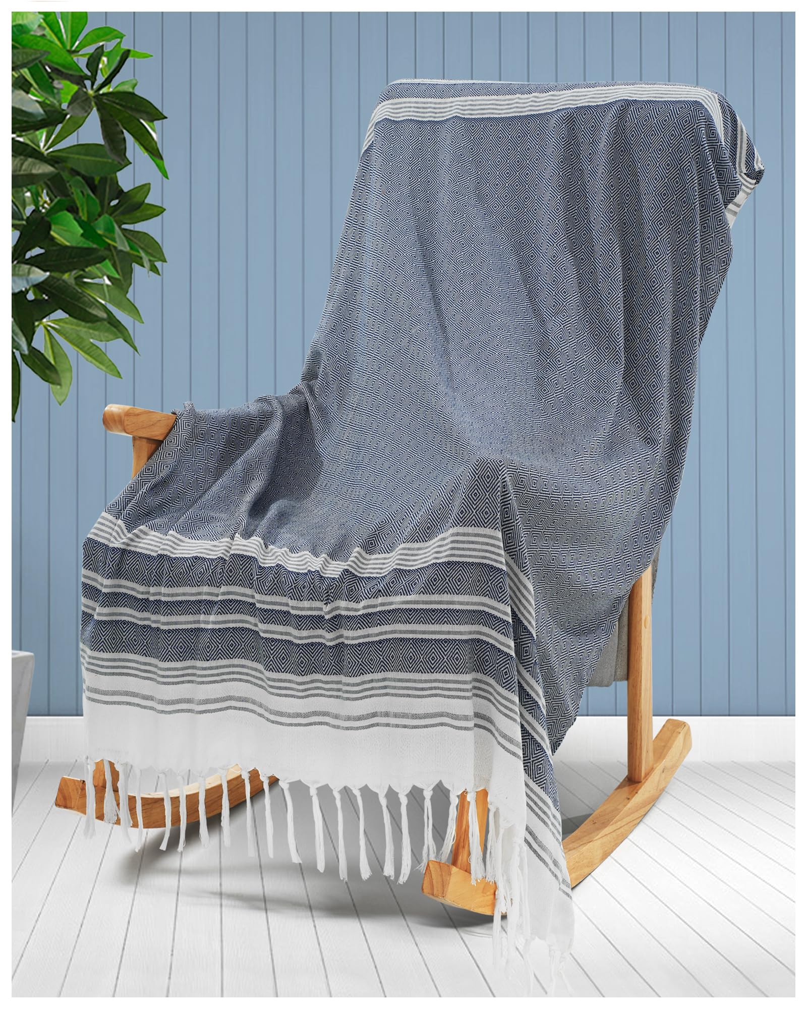 Blue Throw Blanket Bedroom Decoration Living Room Accessories Sofa Couch Cover Chair Apartment Essential Home Finds Navy House Goods Nautical Shark Lake House Kids Teen Boy Baby Nursery Decoration