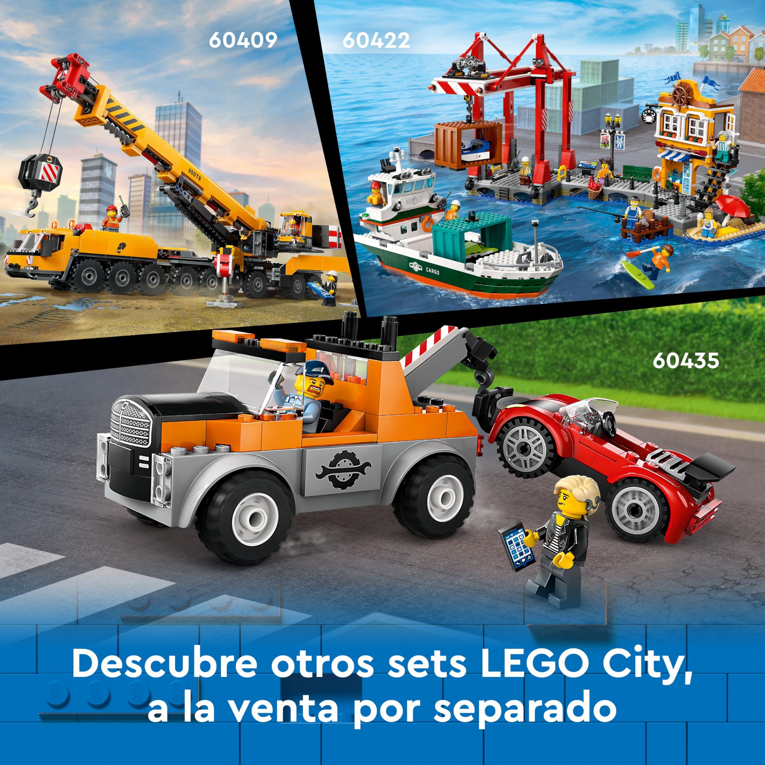 LEGO City Excavadora de Obra Amarilla Perforadora de Juguete, Regalo de Cumpleaños para Niños y Niñas de 8 Años o Más, Minifiguras de Conductor, Obrero y Arquitecto, Juego Creativo 60420