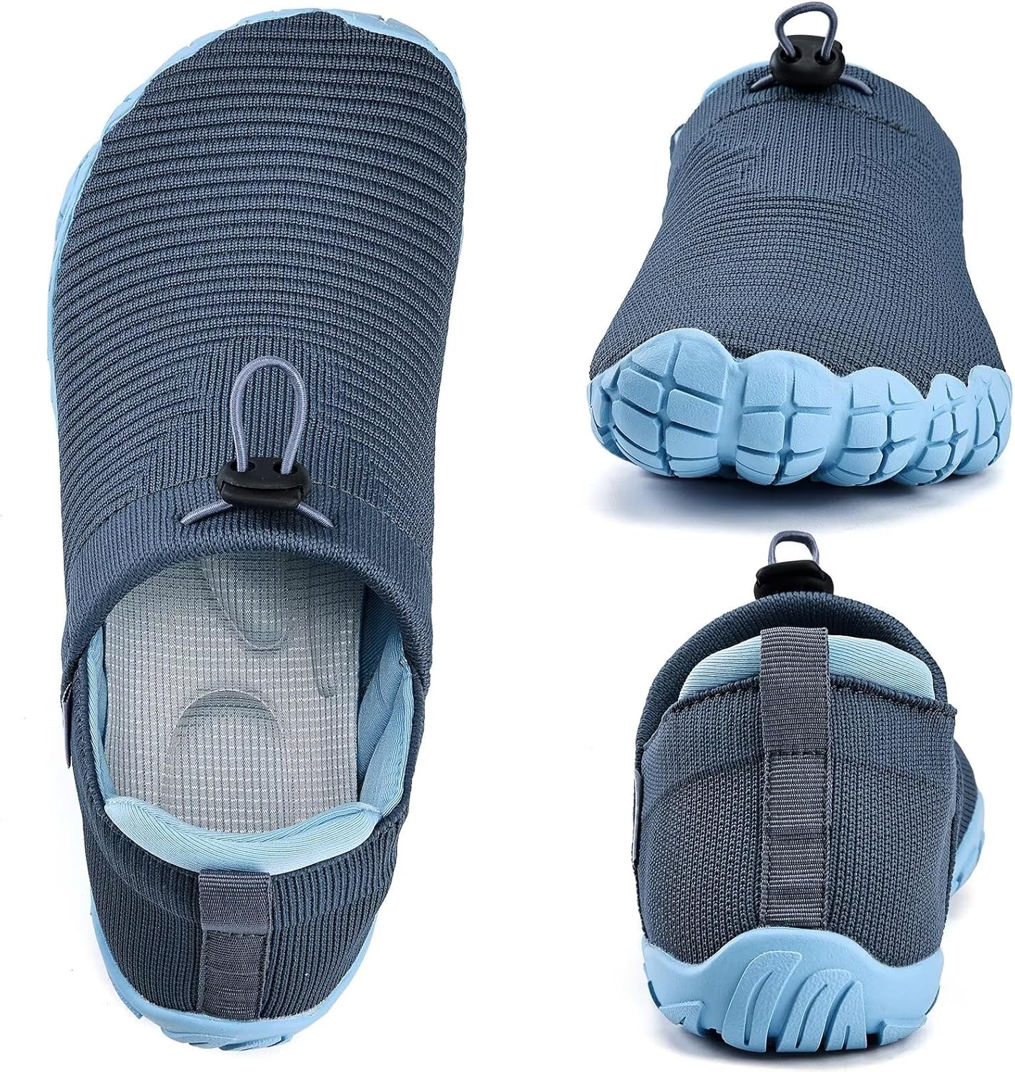 WateLves Water Shoes Womens Mens - Comfortable Lightweight Striped Pattern Barefoot Shoes for Beach Swim Pool Yoga Boating Water Aerobics - Image 4