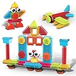 PicassoTiles Toys 41 piece Hedgehog Block Building Blocks Construction Toy Set w/IdeaBook Learning Playset None Magnetic STEM STEAM Educational Kit Child Brain Development Preschool Kindergarten PTB41