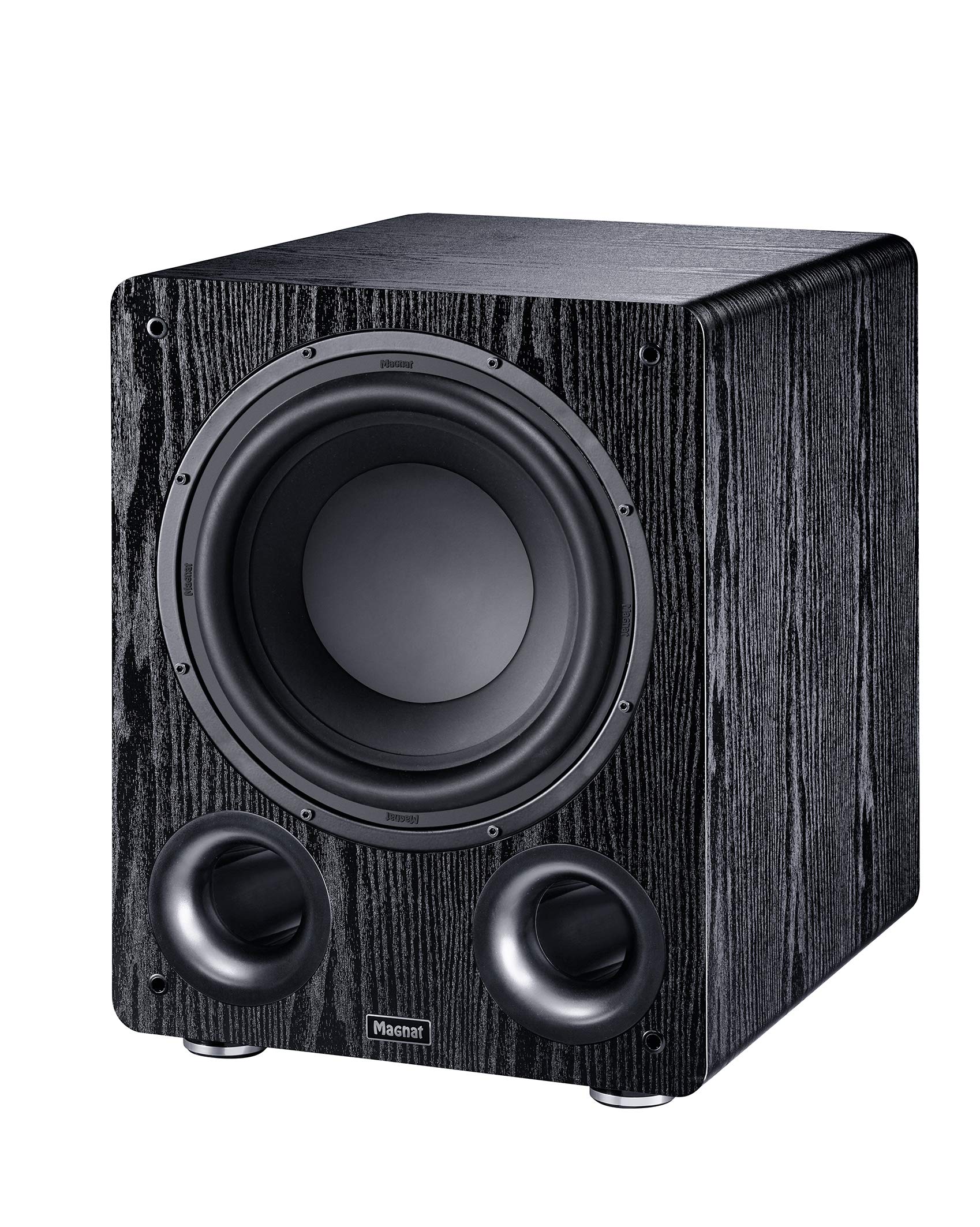 Magnat Alpha RS 12, Aktivsubwoofer mit 300 mm großer Membran und bis zu 240 Watt Leistung | Aktiver Frontfire-Bassreflex-Subwoofer mit 30-cm-Tieftöner, 120/240 W, 20-200 Hz, variabler Trennfrequenz und Phase.