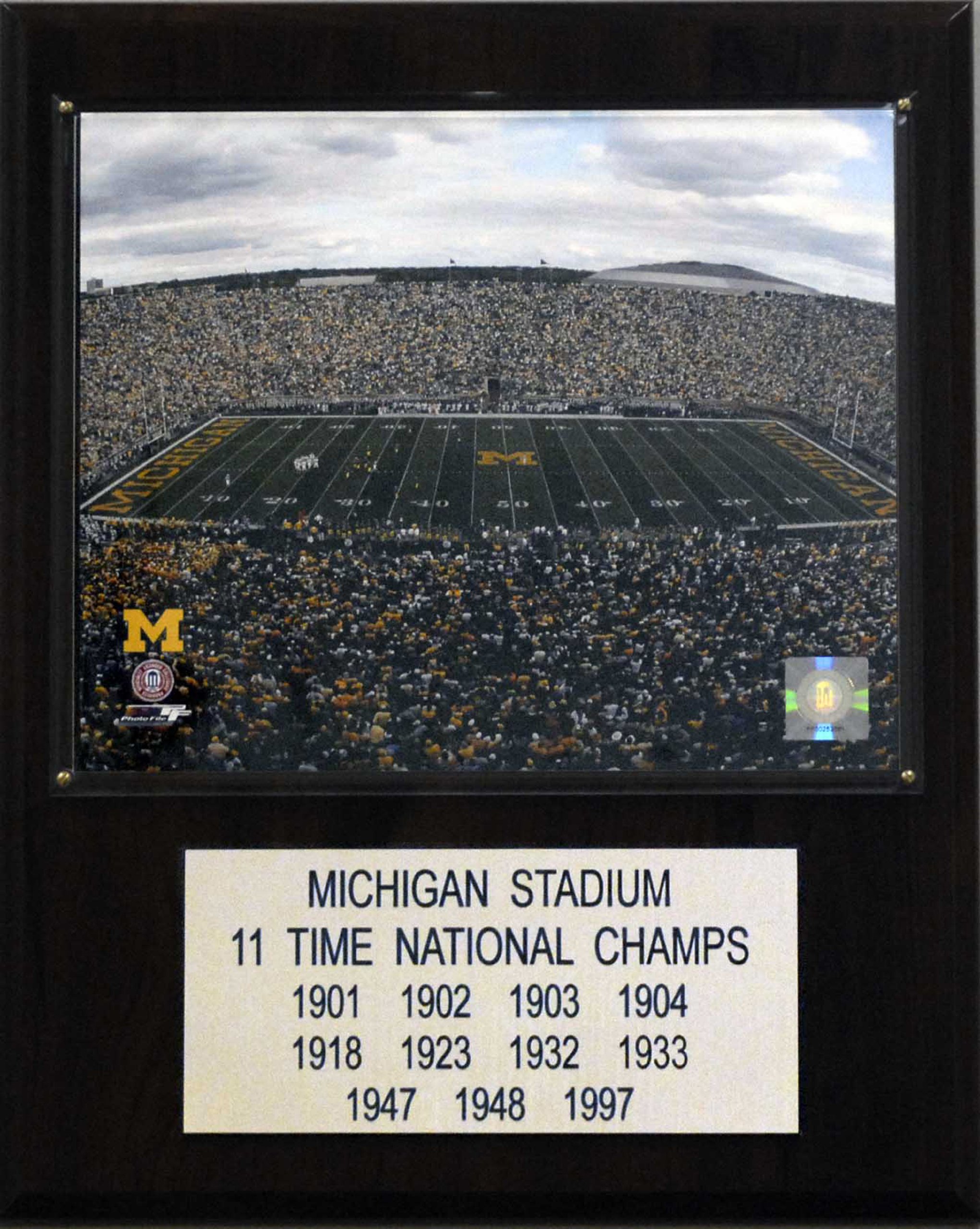 NCAA Football Michigan Stadium Stadium Plaque